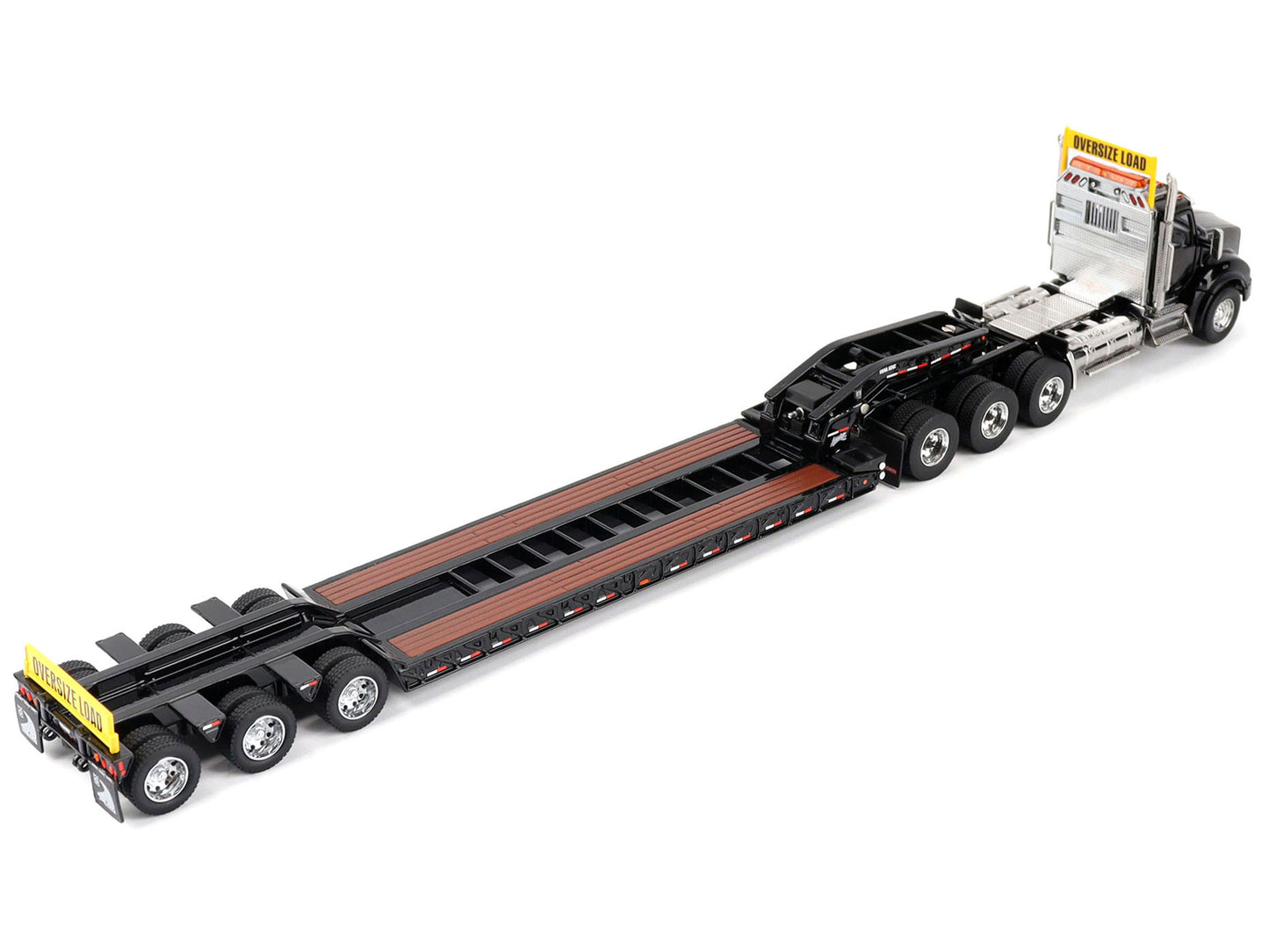 Kenworth T880 SBFA Tridem Truck with Trail King HDG Lowboy Trailer Black "Transport Series" 1/50 Diecast Model by Masters <h2>Kenworth Masters</h2> <p>High-quality car perfect for collectors and enthu
