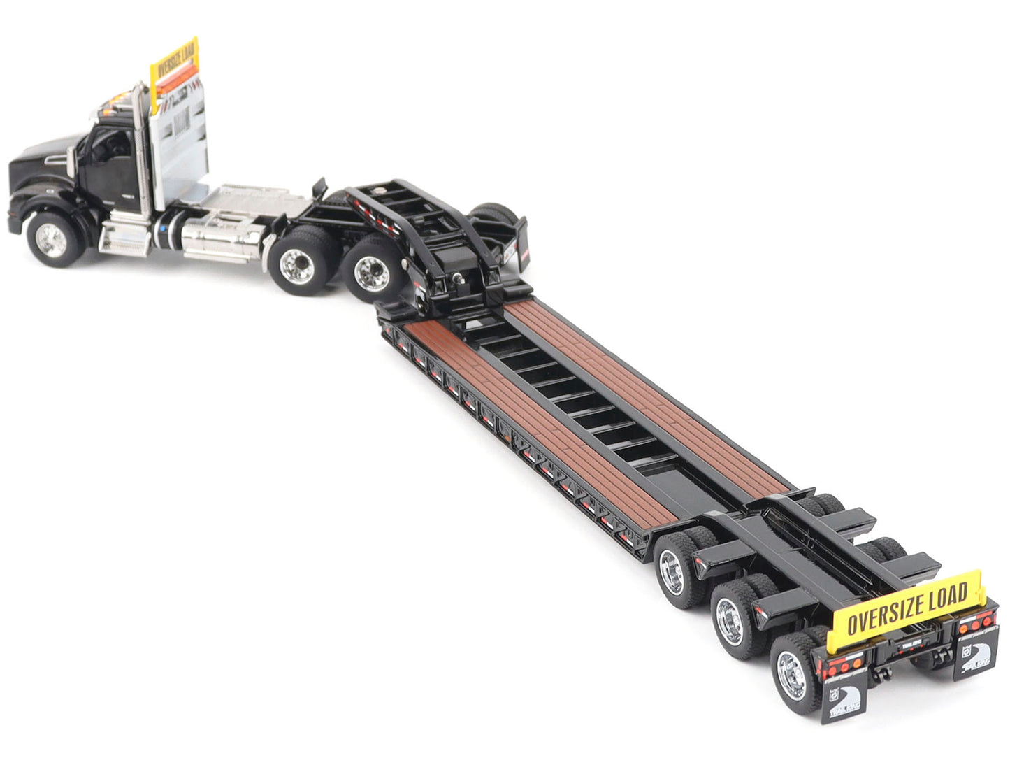 Kenworth T880 SBFA Tridem Truck with Trail King HDG Lowboy Trailer Black "Transport Series" 1/50 Diecast Model by Masters <h2>Kenworth Masters</h2> <p>High-quality car perfect for collectors and enthu
