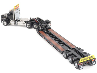 Kenworth T880 SBFA Tridem Truck with Trail King HDG Lowboy Trailer Black "Transport Series" 1/50 Diecast Model by Masters <h2>Kenworth Masters</h2> <p>High-quality car perfect for collectors and enthu