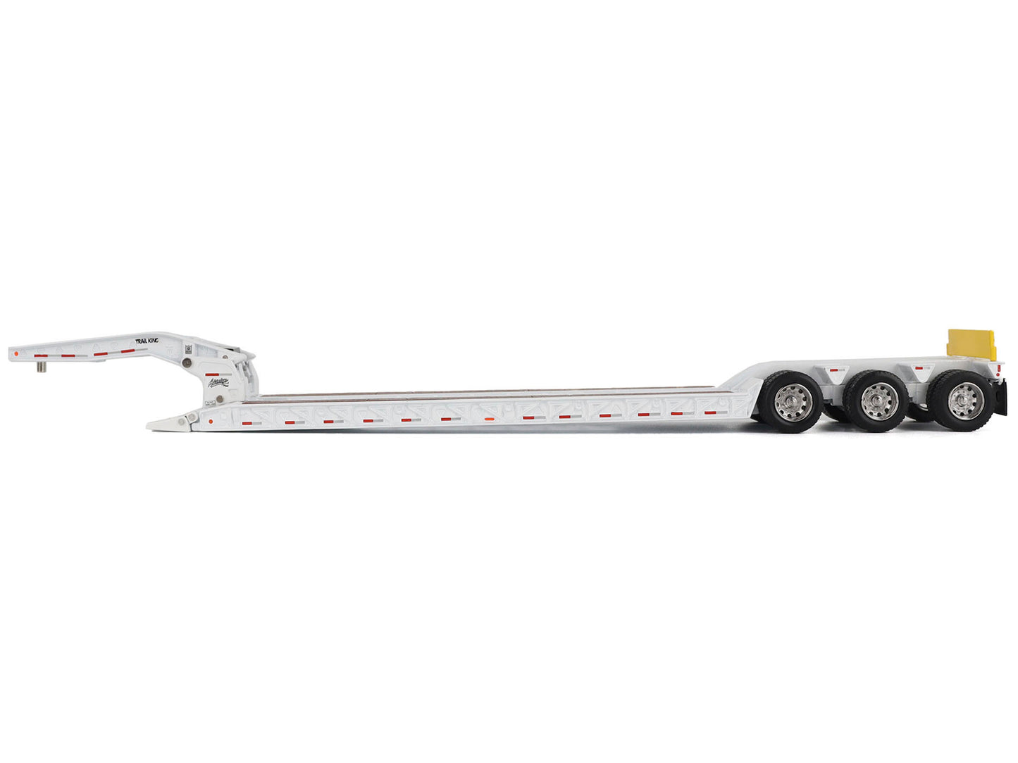 Trail King TK120 Hydraulic Detachable Gooseneck Lowboy Trailer White (Regular Version) "Transport Series" 1/50 Diecast Model by Masters <h2>Trail Masters</h2> <p>High-quality car perfect for collector