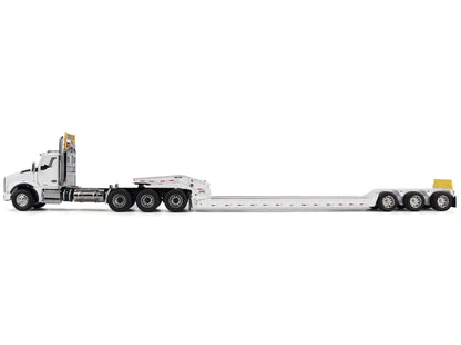 Kenworth T880 SBFA Tridem Truck with Trail King HDG Lowboy Trailer White "Transport Series" 1/50 Diecast Model by Masters <h2>Kenworth Masters</h2> <p>High-quality car perfect for collectors and enthu