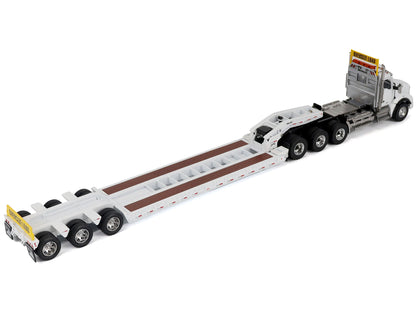 Kenworth T880 SBFA Tridem Truck with Trail King HDG Lowboy Trailer White "Transport Series" 1/50 Diecast Model by Masters <h2>Kenworth Masters</h2> <p>High-quality car perfect for collectors and enthu