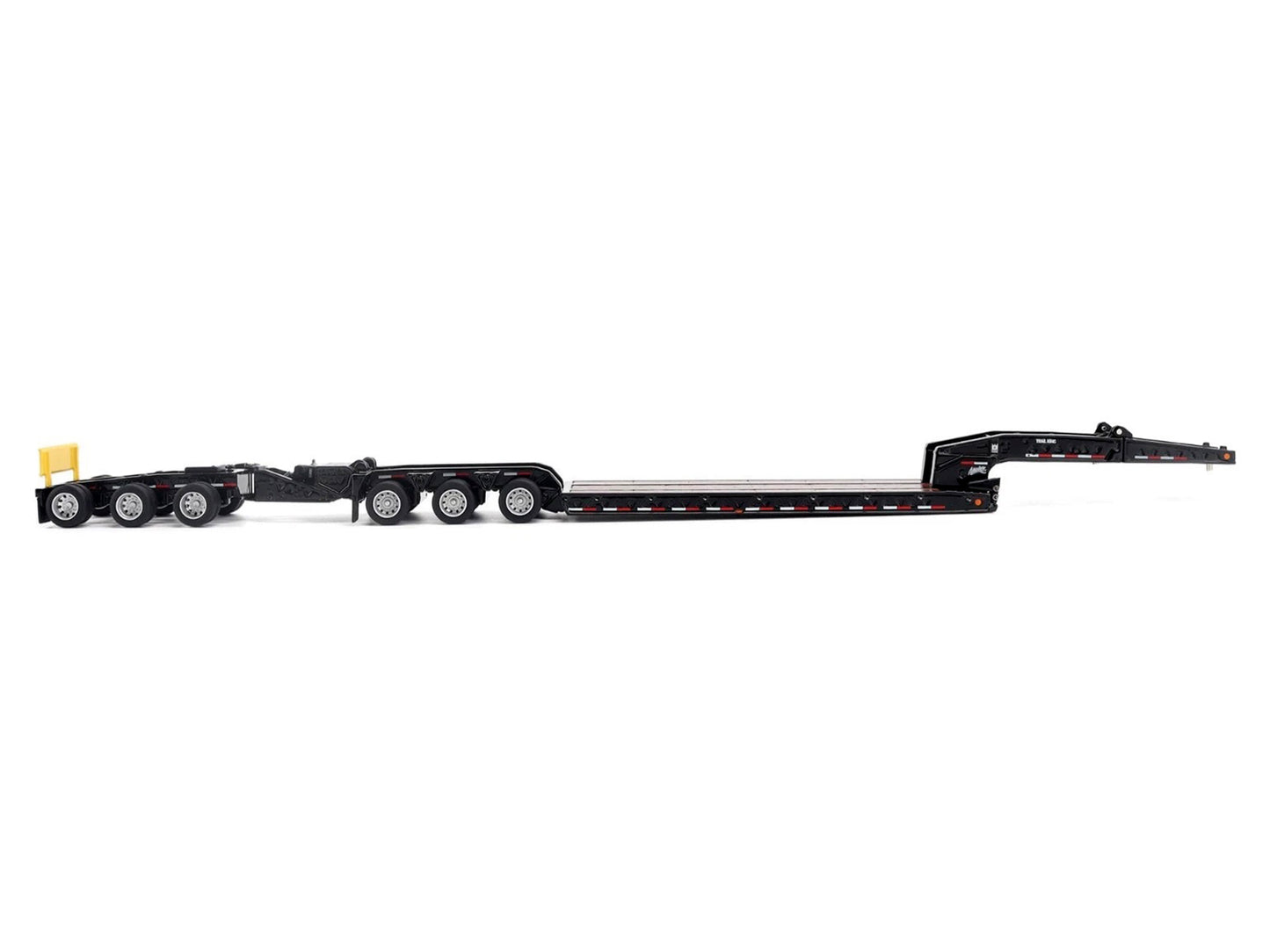 Trail King TK170 Hydraulic Detachable Gooseneck Lowboy Trailer Black with Jeep and Booster "Transport Series" 1/64 T&y Diecast Model by T&y Diecast Masters