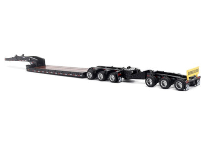 Trail King TK170 Hydraulic Detachable Gooseneck Lowboy Trailer Black with Jeep and Booster "Transport Series" 1/64 T&y Diecast Model by T&y Diecast Masters
