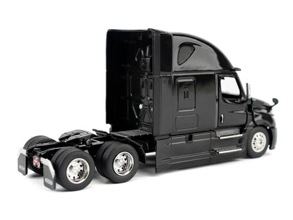 2025 Freightliner Cascadia Gen-5 Sleeper Cab Truck Tractor Night-Shift Black "Transport Series" 1/64 Diecast Model by Diecast Masters