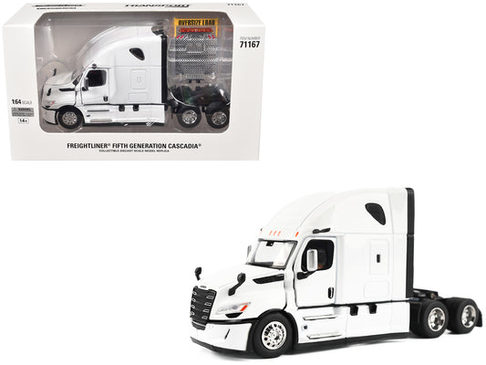 2025 Freightliner Cascadia Gen-5 Sleeper Cab Truck Tractor Winter White "Transport Series" 1/64 T&y Diecast Model by T&y Diecast Masters