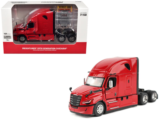 2025 Freightliner Cascadia Gen-5 Sleeper Cab Truck Tractor Red "Transport Series" 1/64 T&y Diecast Model by T&y Diecast Masters