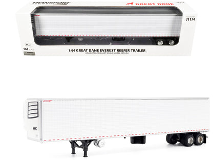 Great Dane Everest 53ft Refridgerated Trailer White "Transport Series" 1/64 T&y Diecast Model by T&y Diecast Masters