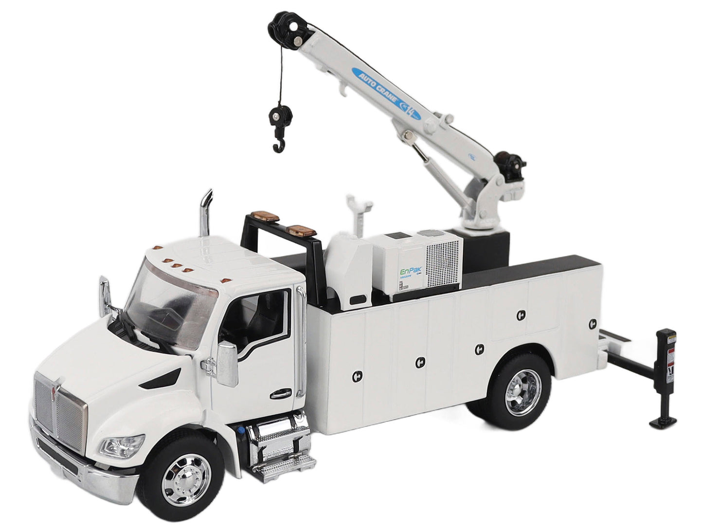 Kenworth T380 Auto-Crane Titan 85-Body HC14-Crane Work Truck with Miller EnPak White "Transport Series" 1/50 Diecast Model by Masters <h2>Kenworth Masters</h2> <p>High-quality car perfect for collecto