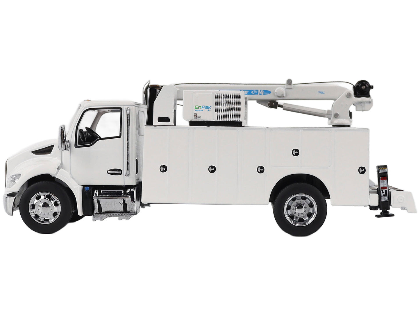 Kenworth T380 Auto-Crane Titan 85-Body HC14-Crane Work Truck with Miller EnPak White "Transport Series" 1/50 Diecast Model by Masters <h2>Kenworth Masters</h2> <p>High-quality car perfect for collecto