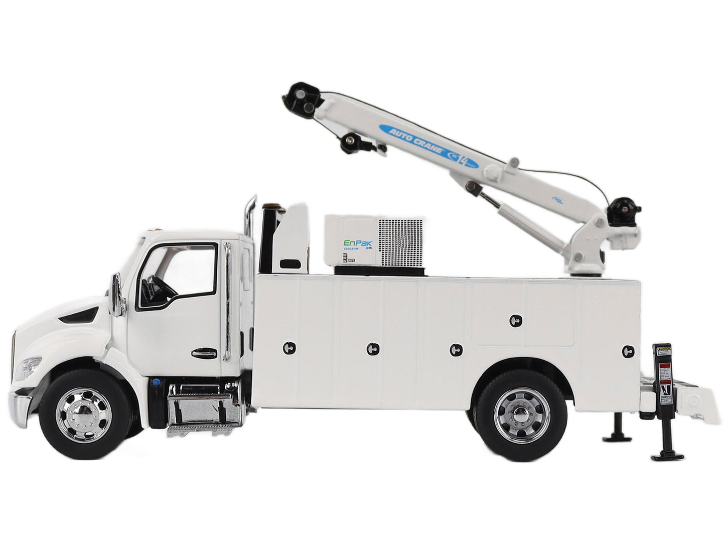 Kenworth T380 Auto-Crane Titan 85-Body HC14-Crane Work Truck with Miller EnPak White "Transport Series" 1/50 Diecast Model by Masters <h2>Kenworth Masters</h2> <p>High-quality car perfect for collecto