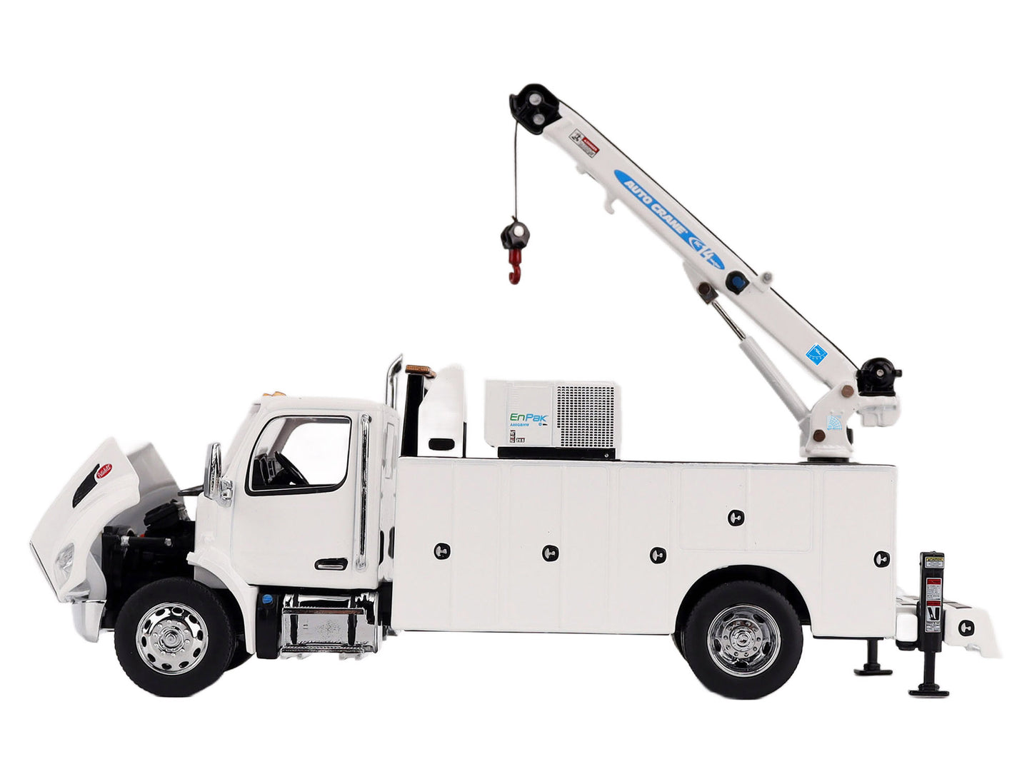 Peterbilt 536 Auto-Crane Titan85-Body HC14-Crane Work Truck with Miller EnPak White "Transport Series" 1/50 Diecast Model by Masters <h2>Peterbilt Masters</h2> <p>High-quality car perfect for collecto