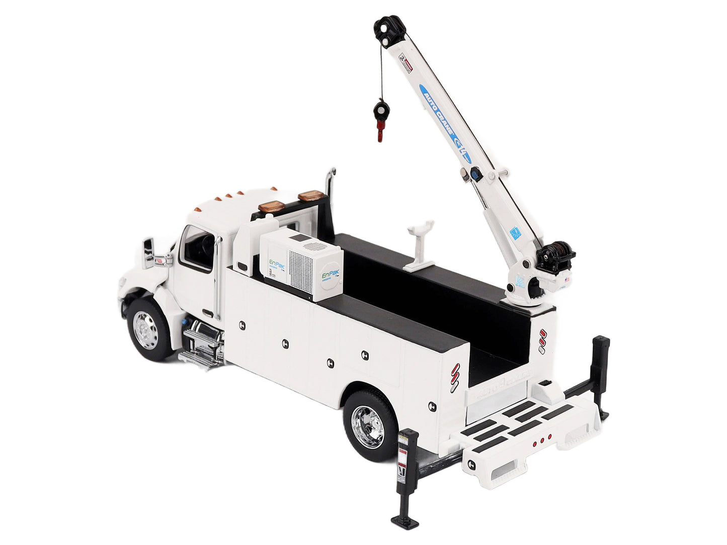 Peterbilt 536 Auto-Crane Titan 85-Body HC14-Crane Work Truck with Miller EnPak White "Transport Series" 1/50 Diecast Model by Masters <h2>Peterbilt Masters</h2> <p>High-quality car perfect for collect