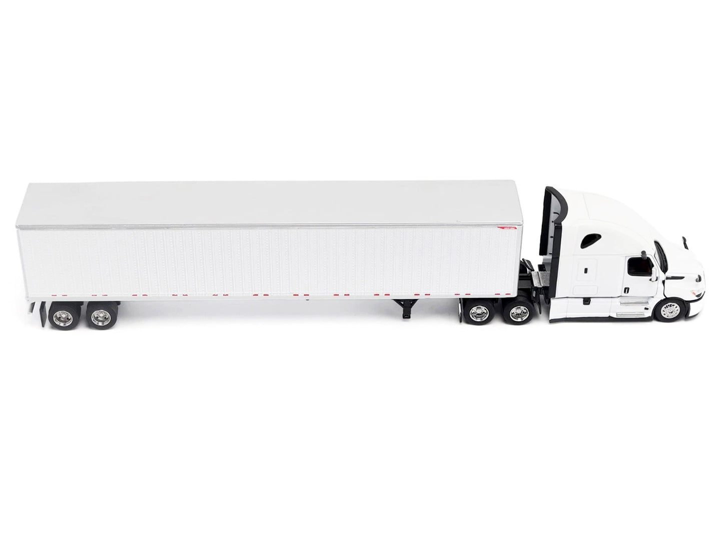 2025 Freightliner Cascadia Gen-5 Truck Tractor with Sleeper and Great Dane Champion 53ft Dry Cargo Trailer Winter White "Transport Series" 1/64 T&y Diecast Model by T&y Diecast Masters