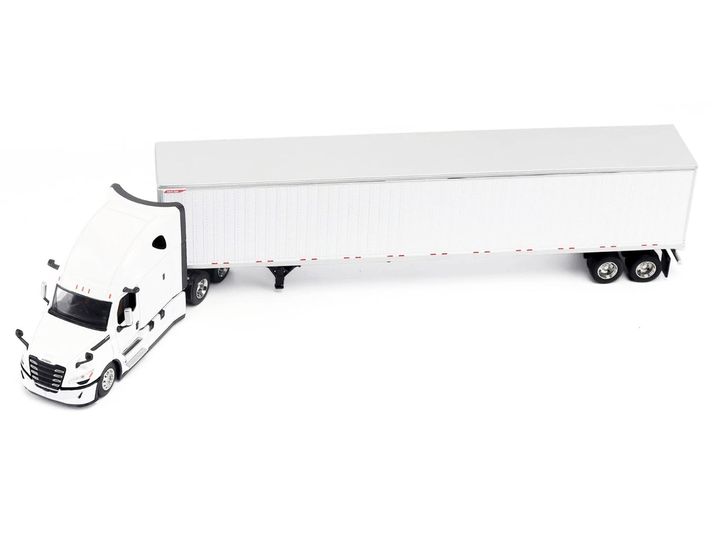 2025 Freightliner Cascadia Gen-5 Truck Tractor with Sleeper and Great Dane Champion 53ft Dry Cargo Trailer Winter White "Transport Series" 1/64 T&y Diecast Model by T&y Diecast Masters