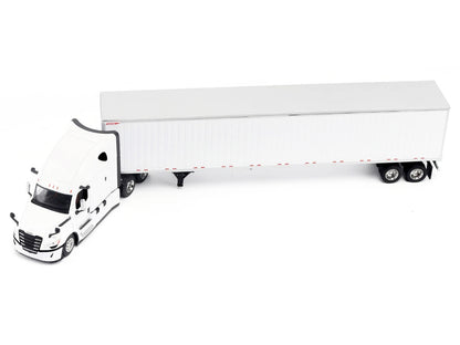 2025 Freightliner Cascadia Gen-5 Truck Tractor with Sleeper and Great Dane Champion 53ft Dry Cargo Trailer Winter White "Transport Series" 1/64 T&y Diecast Model by T&y Diecast Masters