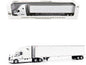2025 Freightliner Cascadia Gen-5 Truck Tractor with Sleeper and Great Dane Champion 53ft Dry Cargo Trailer Winter White "Transport Series" 1/64 T&y Diecast Model by T&y Diecast Masters