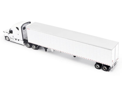 2025 Freightliner Cascadia Gen-5 Truck Tractor with Sleeper and Great Dane Champion 53ft Refrigerated Trailer Winter White "Transport Series" 1/64 T&y Diecast Model by T&y Diecast Masters