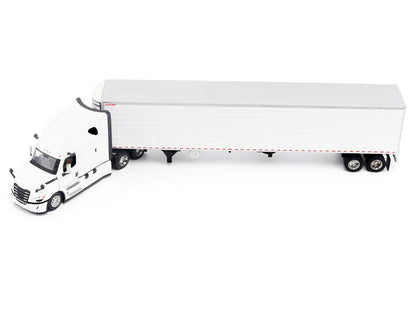 2025 Freightliner Cascadia Gen-5 Truck Tractor with Sleeper and Great Dane Champion 53ft Refrigerated Trailer Winter White "Transport Series" 1/64 T&y Diecast Model by T&y Diecast Masters
