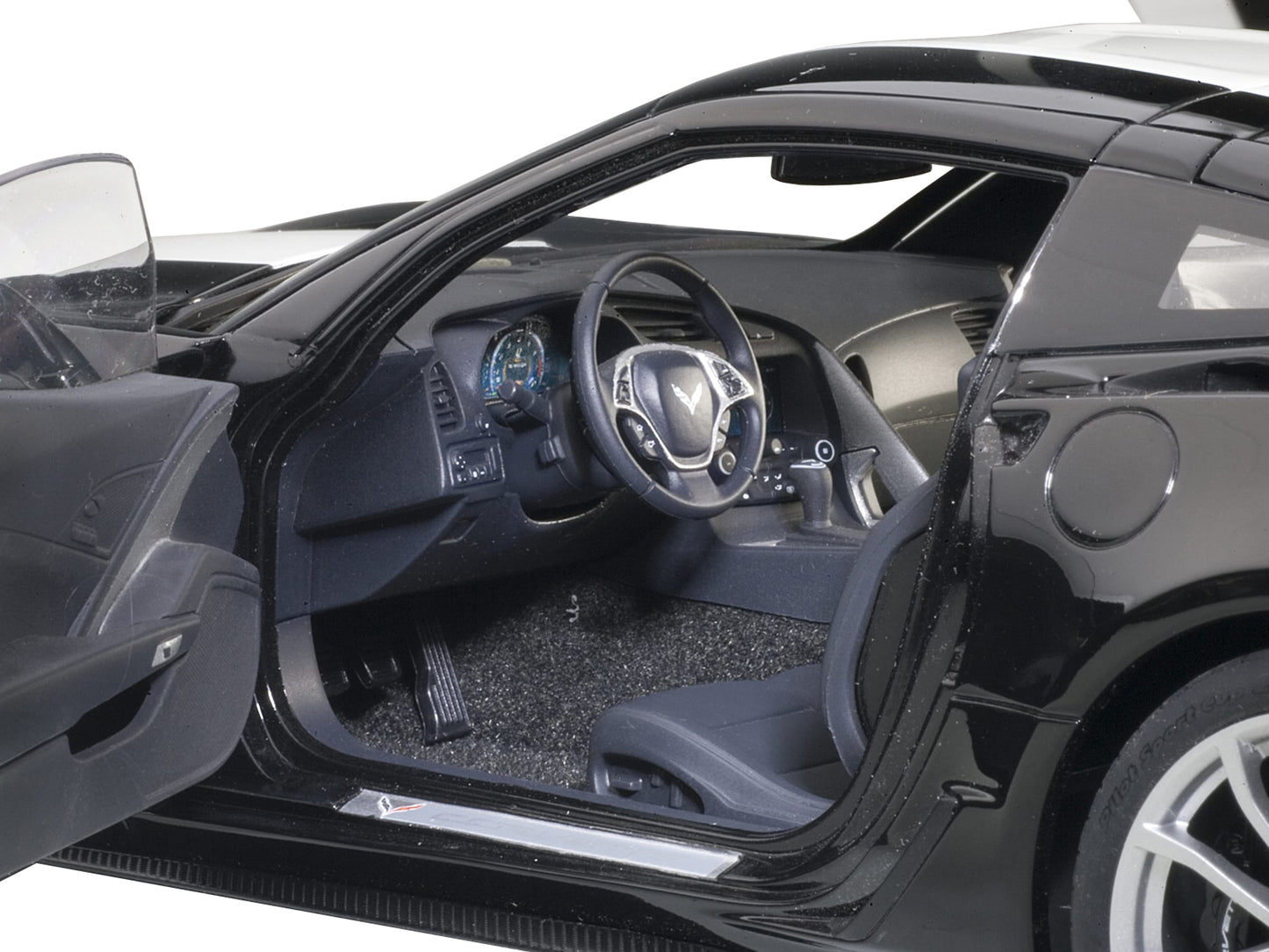 2017 Chevrolet Corvette C7 Grand Sport Black with White Stripe and Yellow Fender Hash Marks 1/18 Model Car by Autoart <h2>2017 </h2> <p>High-quality diecast perfect for collectors enthusiasts. Feature