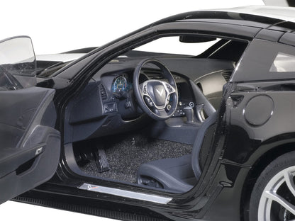 2017 Chevrolet Corvette C7 Grand Sport Black with White Stripe and Yellow Fender Hash Marks 1/18 Model Car by Autoart <h2>2017 </h2> <p>High-quality diecast perfect for collectors enthusiasts. Feature