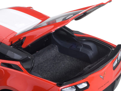 2017 Chevrolet Corvette C7 Grand Sport Red with White Stripe and Black Fender Hash Marks 1/18 Model Car by Autoart <h2>2017 Autoart</h2> <p>High-quality diecast perfect for collectors enthusiasts. Fea