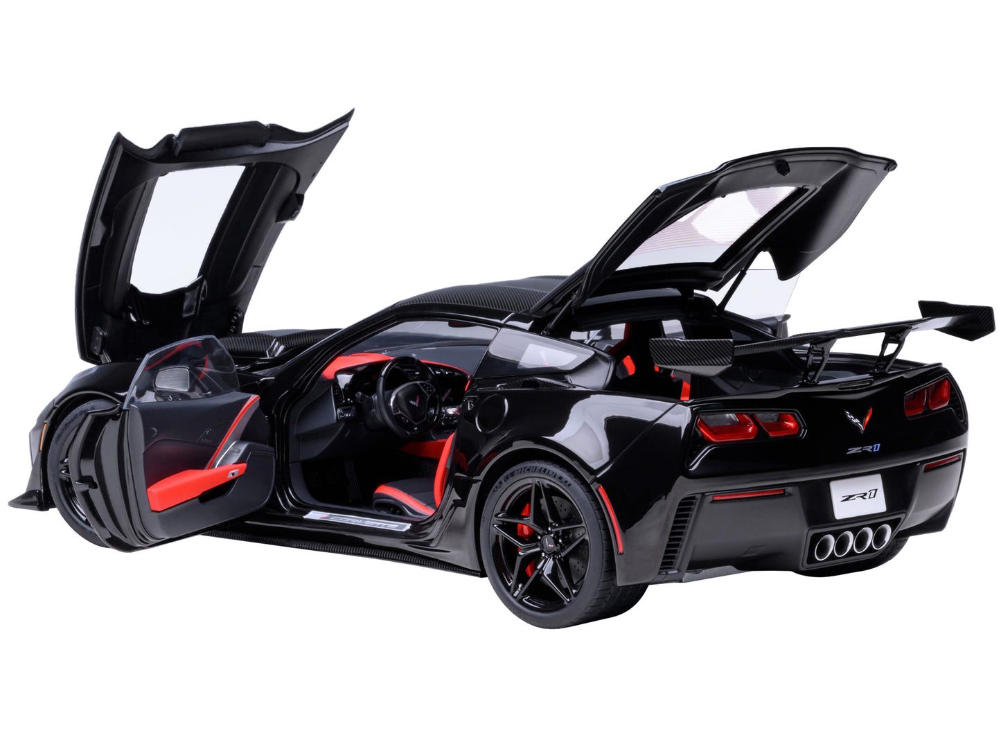2019 Chevrolet Corvette C7 ZR1 Black with Carbon Top 1/18 Model Car by Autoart <h2>2019 Autoart</h2> <p>High-quality diecast perfect for collectors and enthusiasts. Features detailed interior exterior