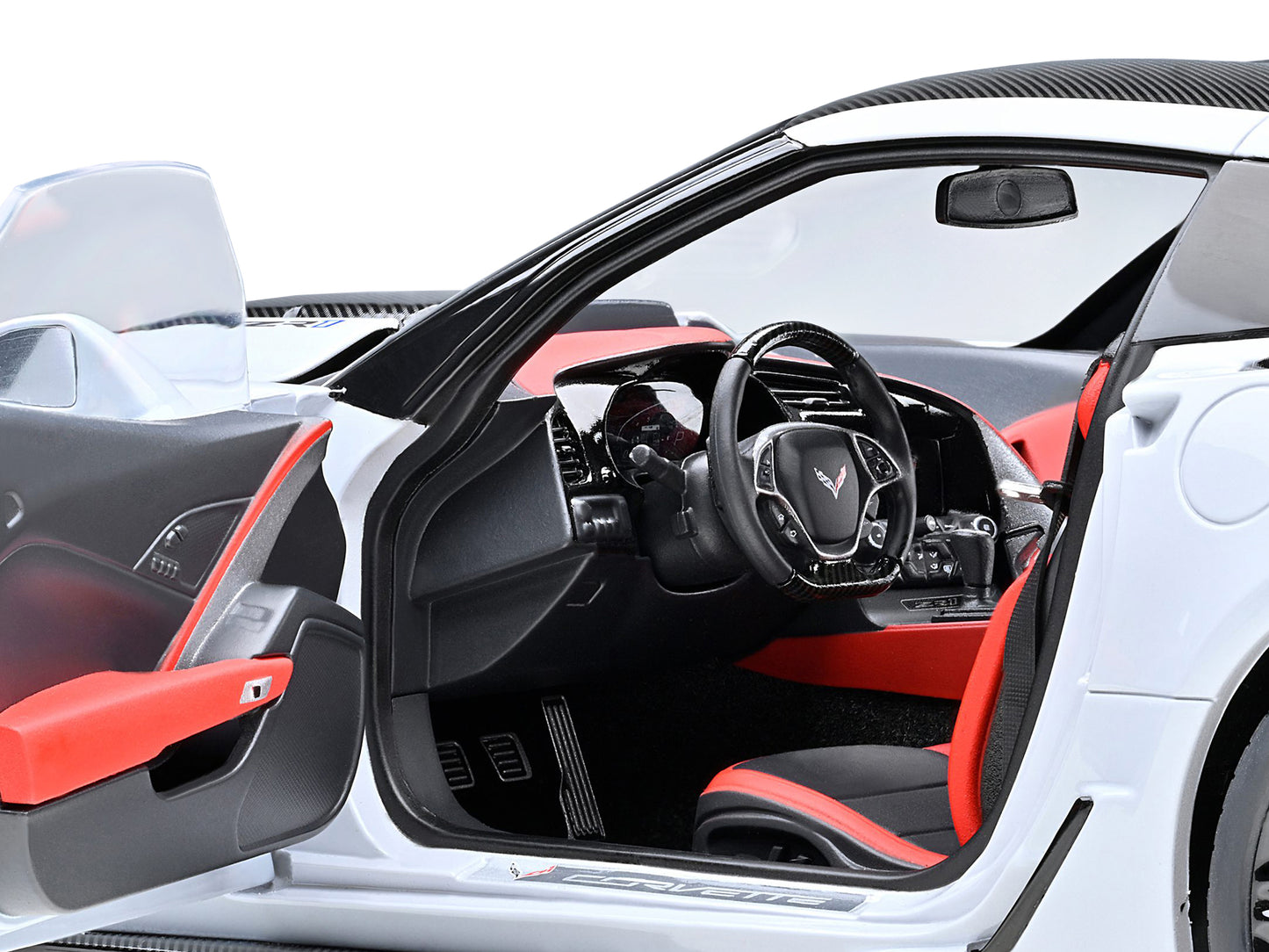 2019 Chevrolet Corvette C7 ZR1 Ceramic Matrix Gray Metallic with Carbon Top 1/18 Model Car by Autoart <h2>2019 Autoart</h2> <p>High-quality diecast perfect for collectors and enthusiasts. Features det