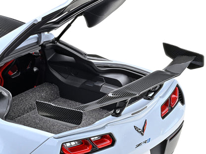 2019 Chevrolet Corvette C7 ZR1 Ceramic Matrix Gray Metallic with Carbon Top 1/18 Model Car by Autoart <h2>2019 Autoart</h2> <p>High-quality diecast perfect for collectors and enthusiasts. Features det
