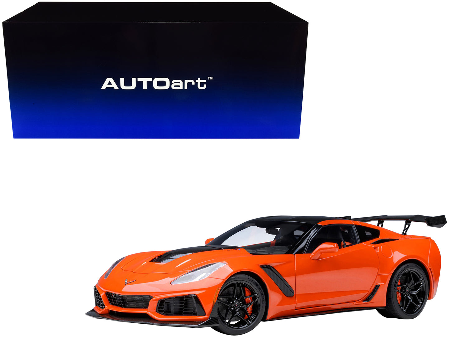 2019 Chevrolet Corvette C7 ZR1 Sebring Orange Tintcoat with Carbon Top 1/18 Model Car by Autoart <h2>2019 Autoart</h2> <p>High-quality diecast perfect for collectors and enthusiasts. Features detailed