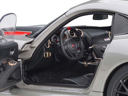 2017 Dodge Viper ACR Billet Silver Metallic with Black and Red Stripes 1/18 Model Car by Autoart <h2>2017 Autoart</h2> <p>High-quality diecast perfect for collectors enthusiasts. Features detailed int