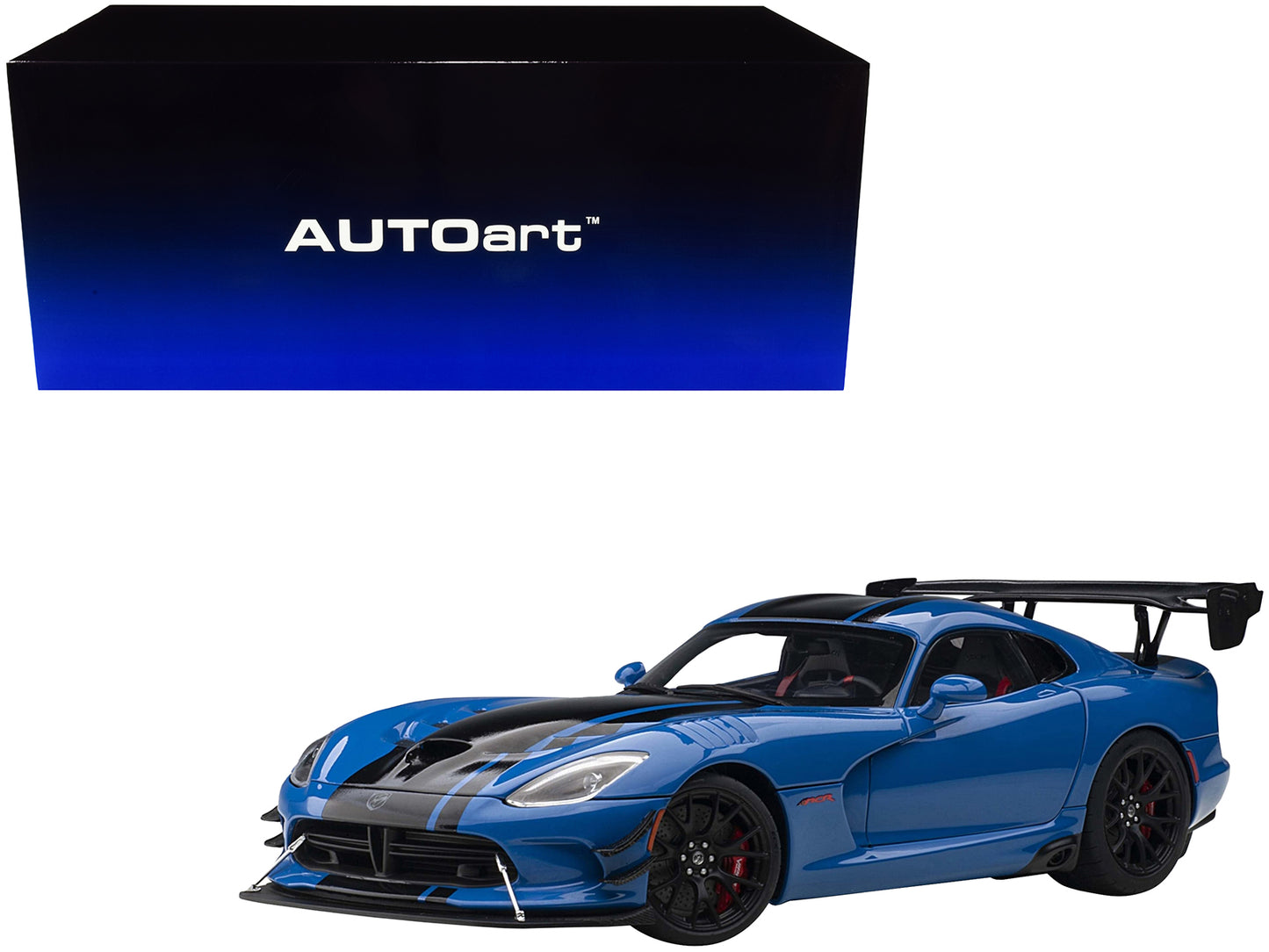 2017 Dodge Viper ACR Competition Blue with Black Stripes 1/18 Model Car by Autoart <h2>2017 Autoart</h2> <p>High-quality diecast perfect for collectors and enthusiasts. Features detailed interior exte