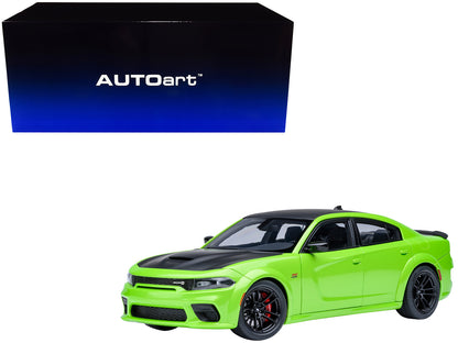 Dodge Charger Scat Pack Widebody Sublime Green with Matt Black Hood and Top 1/18 Model Car by Autoart <h2>Dodge Autoart</h2> <p>High-quality diecast perfect for collectors enthusiasts. Features detail