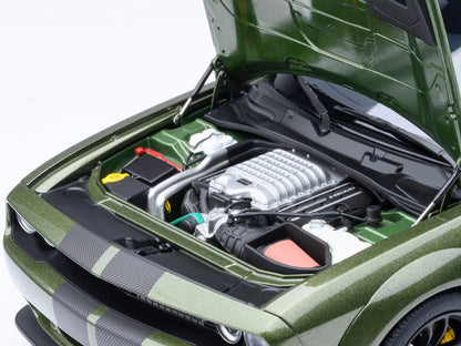 2022 Dodge Challenger SRT Jailbreak F8 Green with Carbon Stripes 1/18 Model Car by Autoart <h2>2022 Autoart</h2> <p>High-quality diecast perfect for collectors and enthusiasts. Features detailed inter