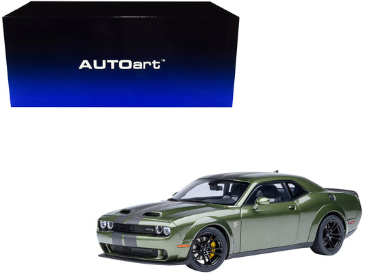 2022 Dodge Challenger SRT Jailbreak F8 Green with Carbon Stripes 1/18 Model Car by Autoart <h2>2022 Autoart</h2> <p>High-quality diecast perfect for collectors and enthusiasts. Features detailed inter