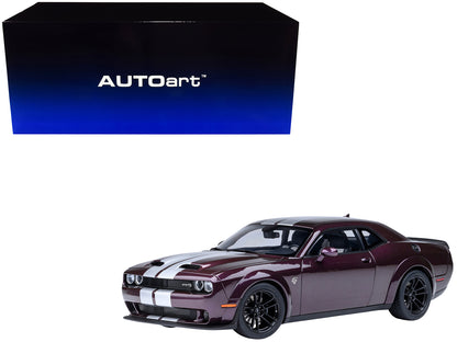 2022 Dodge Challenger SRT Jailbreak Hellraisin Purple with White Stripes 1/18 Model Car by Autoart <h2>2022 Autoart</h2> <p>High-quality diecast perfect for collectors and enthusiasts. Features detail