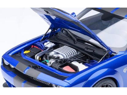 2022 Dodge Challenger SRT Jailbreak Indigo Blue Metallic with Carbon Stripes 1/18 Model Car by Autoart <h2>2022 Autoart</h2> <p>High-quality diecast perfect for collectors and enthusiasts. Features de