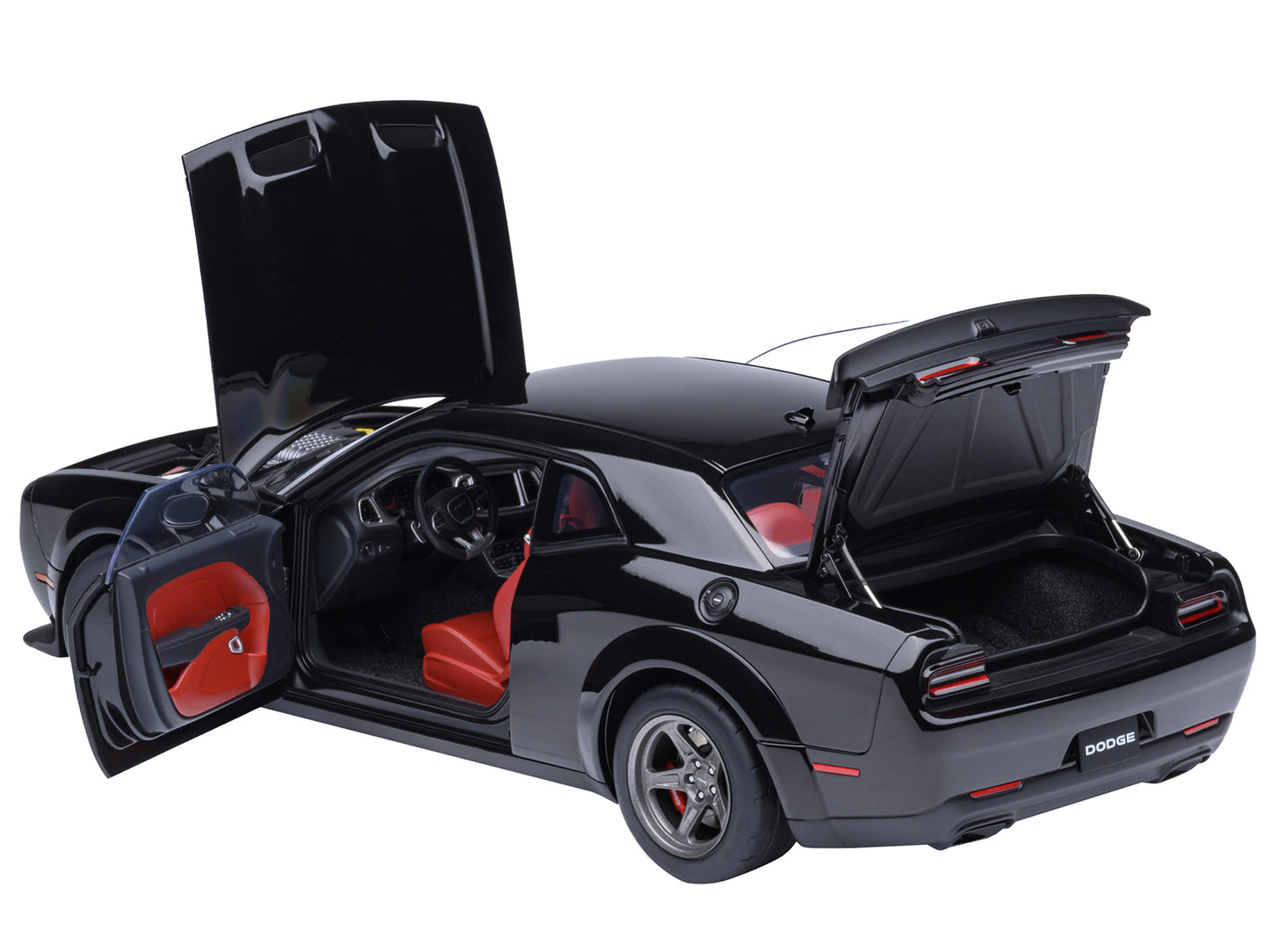 2023 Dodge Challenger SRT Super Stock Pitch Black with Red Interior 1/18 Model Car by Autoart <h2>2023 Autoart</h2> <p>High-quality diecast perfect for collectors and enthusiasts. Features detailed ex