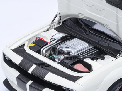 2023 Dodge Challenger SRT Super Stock Knuckle White with Carbon Stripes 1/18 Model Car by Autoart <h2>2023 Autoart</h2> <p>High-quality diecast perfect for collectors and enthusiasts. Features detaile