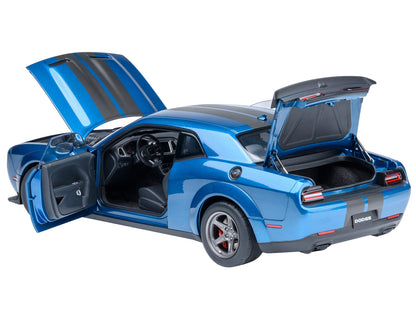 2023 Dodge Challenger SRT Super Stock Frostbite Blue Metallic with Carbon Stripes 1/18 Model Car by Autoart <h2>2023 Autoart</h2> <p>High-quality diecast perfect for collectors and enthusiasts. Featur