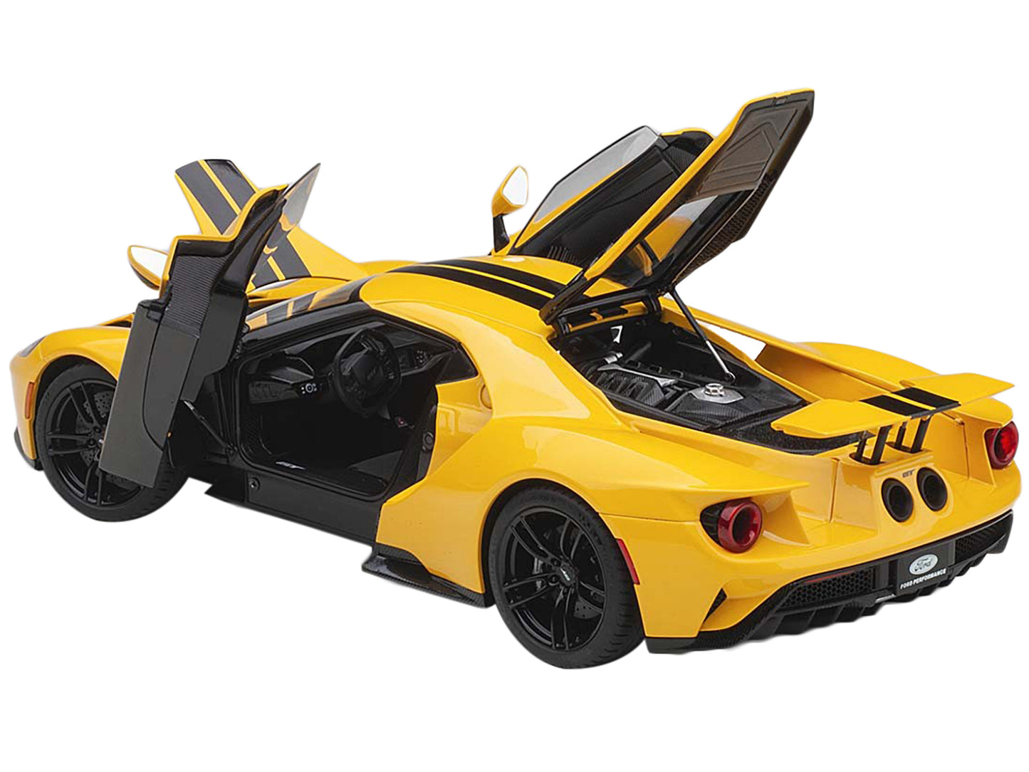 2017 Ford GT Triple Yellow with Black Stripes 1/18 Model Car by Autoart <h2>2017 Autoart</h2> <p>High-quality diecast perfect for collectors and enthusiasts. Features detailed interior exterior crafts