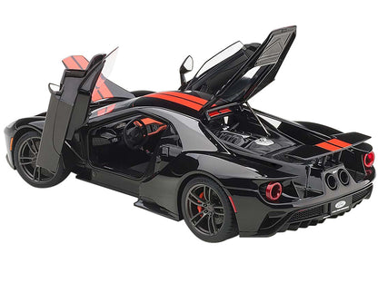 2017 Ford GT Shadow Black with Orange Stripes 1/18 Model Car by Autoart <h2>2017 Autoart</h2> <p>High-quality diecast perfect for collectors and enthusiasts. Features detailed interior exterior crafts
