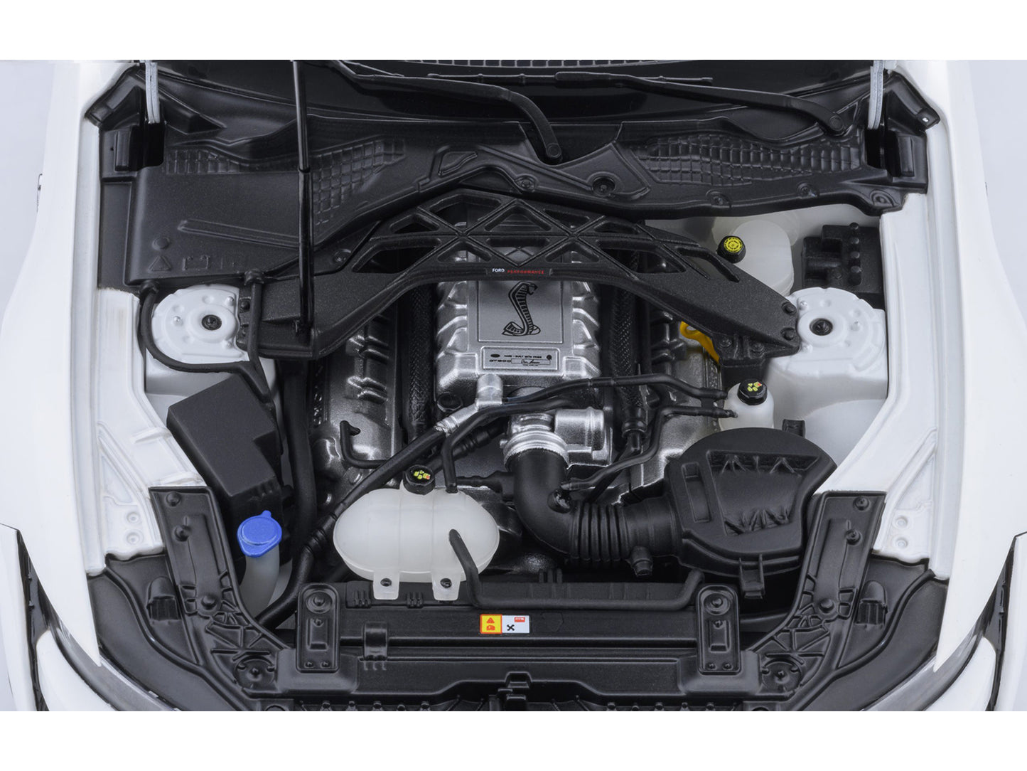 Ford Mustang Shelby GT500 Oxford White with Black Stripes 1/18 Model Car by Autoart <h2>Ford Autoart</h2> <p>High-quality diecast perfect for collectors and enthusiasts. Features detailed interior ext