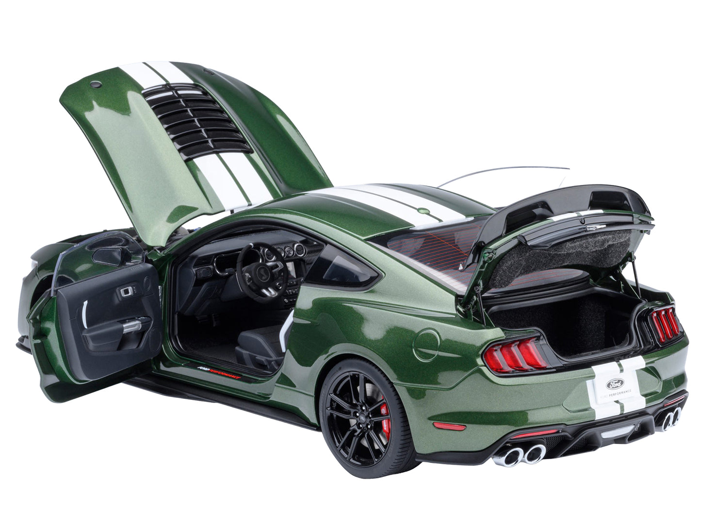 Ford Mustang Shelby GT500 Eruption Green Metallic with White Stripes 1/18 Model Car by Autoart <h2>Ford Autoart</h2> <p>High-quality diecast perfect for collectors and enthusiasts. Features detailed i