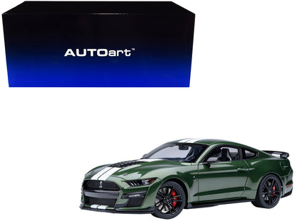 Ford Mustang Shelby GT500 Eruption Green Metallic with White Stripes 1/18 Model Car by Autoart <h2>Ford Autoart</h2> <p>High-quality diecast perfect for collectors and enthusiasts. Features detailed i