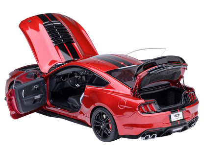 Ford Mustang Shelby GT500 Rapid Red Metallic with Black Stripes 1/18 Model Car by Autoart <h2>Ford Autoart</h2> <p>High-quality diecast perfect for collectors and enthusiasts. Features detailed interi