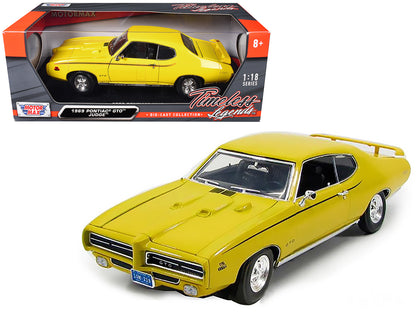 1969 Pontiac GTO Judge Yellow 1/18 Diecast Model Car by Motormax <h2>1969 Motormax</h2> <p>High-quality perfect for collectors and enthusiasts. Features detailed interior exterior craftsmanship, reali
