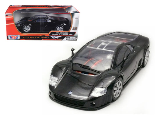 Volkswagen Nardo W12 Show Car Black 1/18 Diecast Model by Motormax <h2>Volkswagen Motormax</h2> <p>High-quality perfect for collectors and enthusiasts. Features detailed interior exterior craftsmanshi