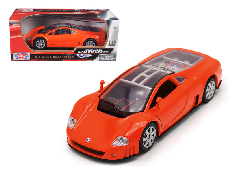 Volkswagen Nardo W12 Show Car Orange 1/18 Diecast Model by Motormax <h2>Volkswagen Motormax</h2> <p>High-quality perfect for collectors and enthusiasts. Features detailed interior exterior craftsmansh