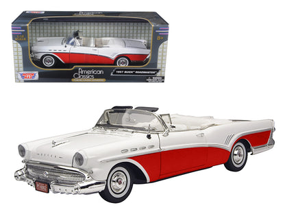 1957 Buick Roadmaster Convertible Red 1/18 Diecast Model Car by Motormax <h2>1957 Motormax</h2> <p>High-quality perfect for collectors and enthusiasts. Features detailed interior exterior craftsmanshi
